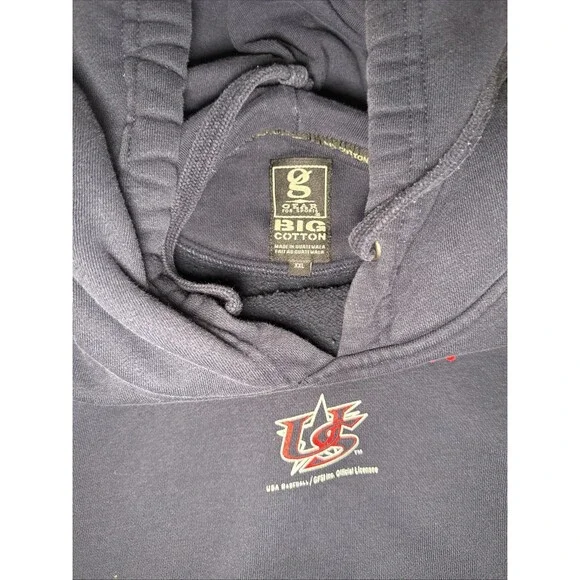 Team USA Baseball Officially Licensed Sweatshirt Hoodie Blue WBC | Mens XXL - Picture 3 of 8